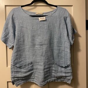 Blue denim color Francesca Bettini top